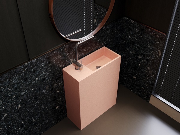 ML010 Modern Pedestal Basins Stone Basins for Villa Apartment Hotel Projects