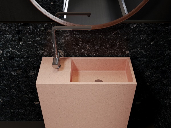 ML010 Modern Pedestal Basins Stone Basins for Villa Apartment Hotel Projects