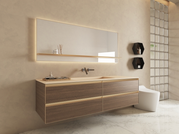 terrazzo integrated sink
