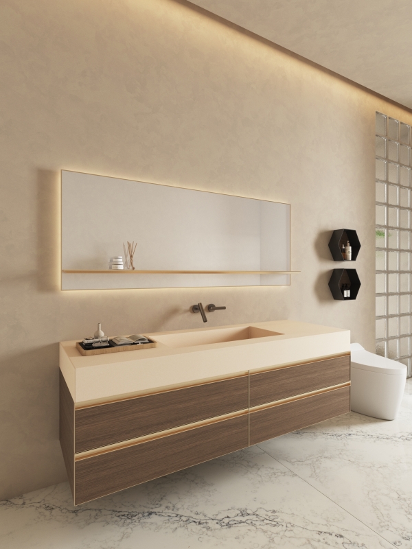 terrazzo integrated sink