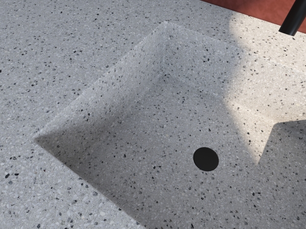 recessed basin