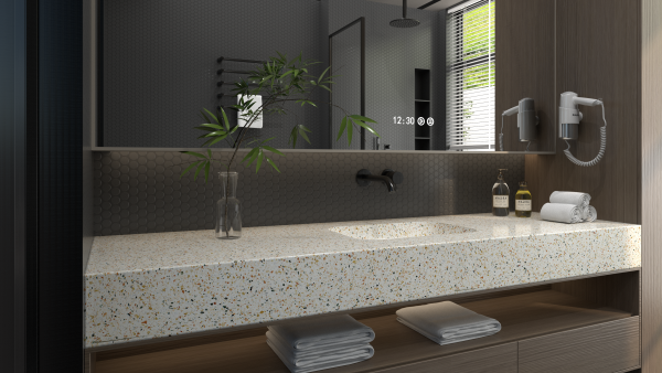 terrazzo wash basin