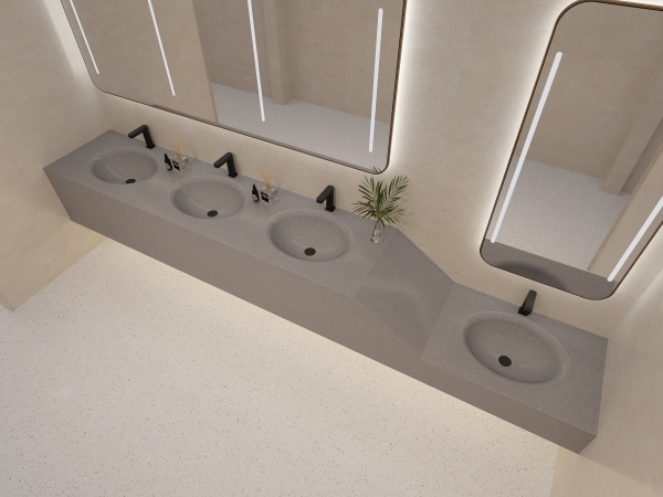 MT024 Home Use Apartment Project Terrazzo Integrated Basins Sinks