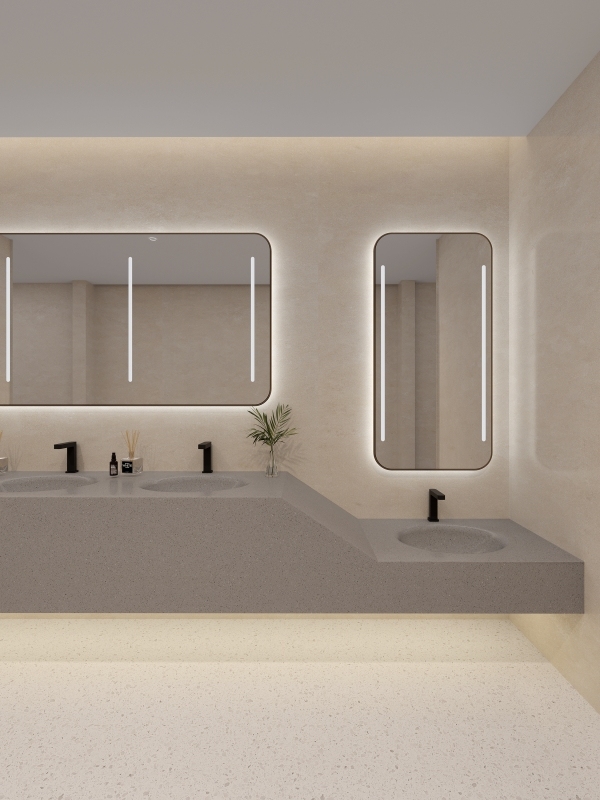 MT024 Home Use Apartment Project Terrazzo Integrated Basins Sinks