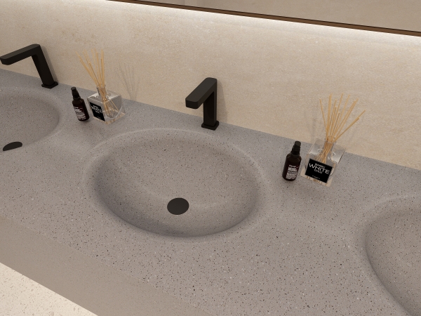 integrated countertop basin