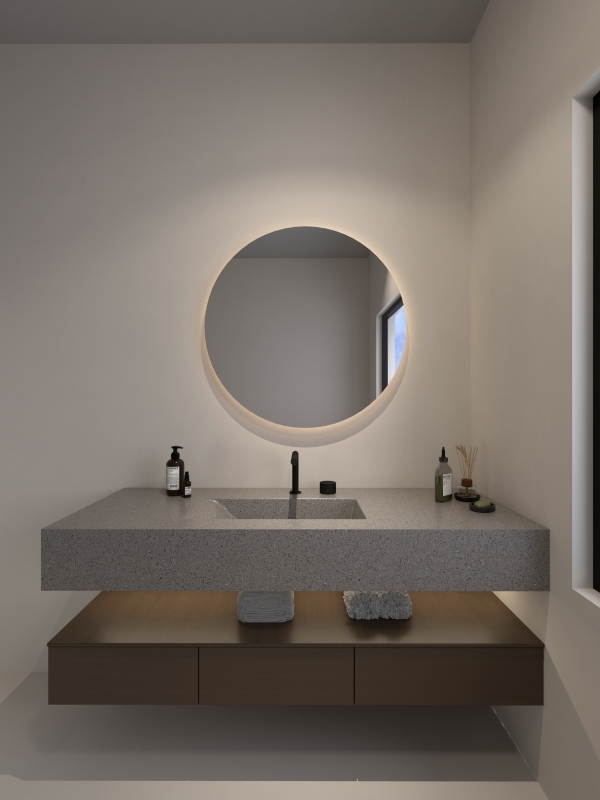 MT015 Terrazzo Single Integrated Sink Undermount Single Basins