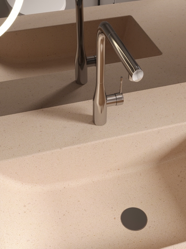 MT015 Terrazzo Single Integrated Sink Undermount Single Basins