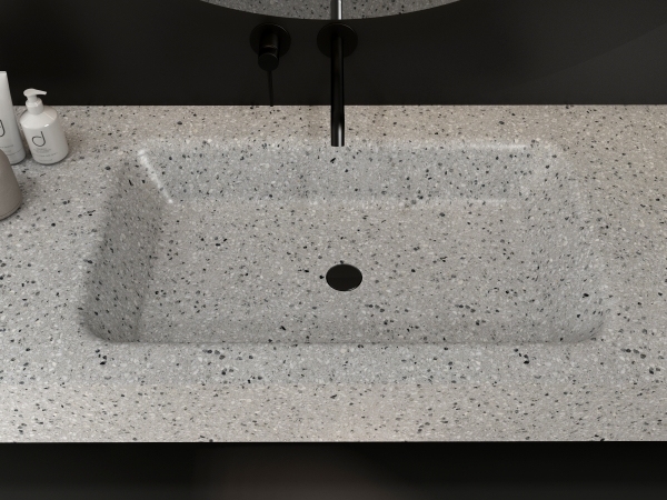 MT160 Terrazzo Integrated Undermount Basins for Villa & Hotel Projects