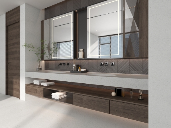 MT005 Durable Integrated Basin Sinks Stone Products for Commercial Projects