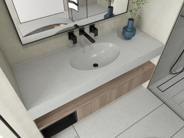 MT004 Customized Wash Basins Terrazzo Integrated Basin Sink for Sale