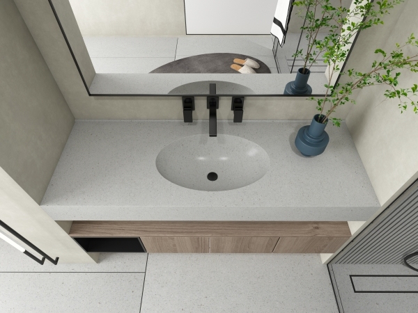 MT004 Customized Wash Basins Terrazzo Integrated Basin Sink for Sale