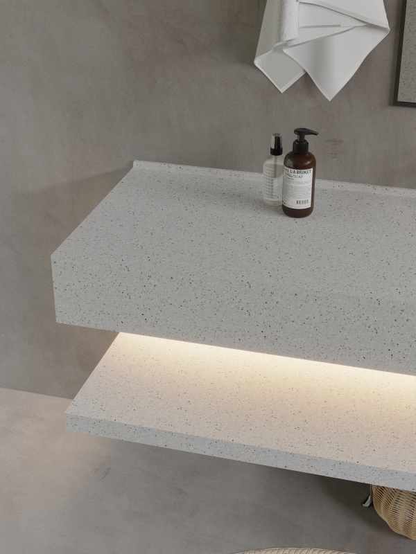 MT001 Fireproof Waterproof Customized Stone Basins Terrazzo Integrated Basin