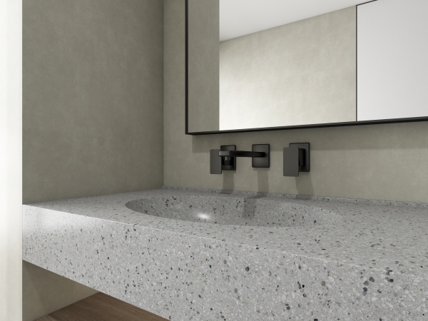 MT002 Easy Clean Artificial Stone Terrazzo Basins for Living Room Bedroom