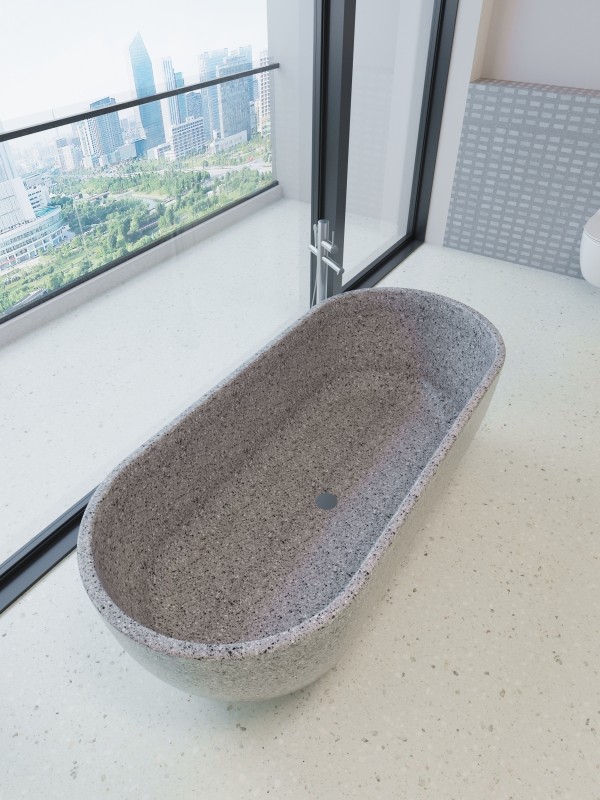 terrazzo stone bathtubs