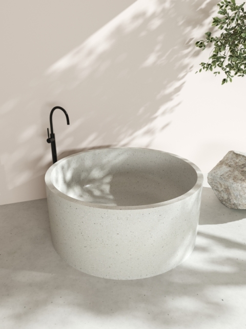 MY014 Round Shape Bathtubs Stone Terrazzo Bathtub for Home Use
