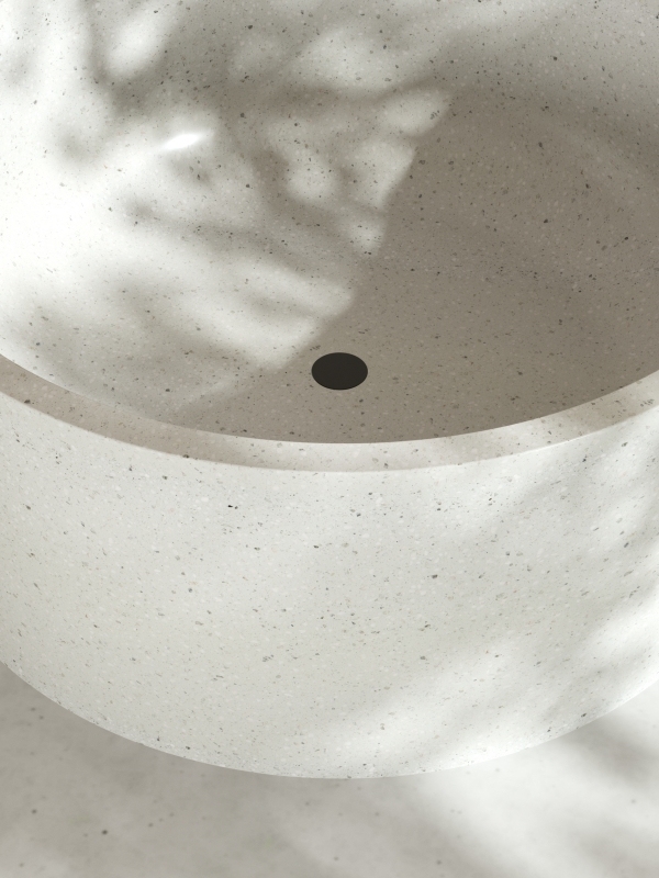 MY014 Round Shape Bathtubs Stone Terrazzo Bathtub for Home Use