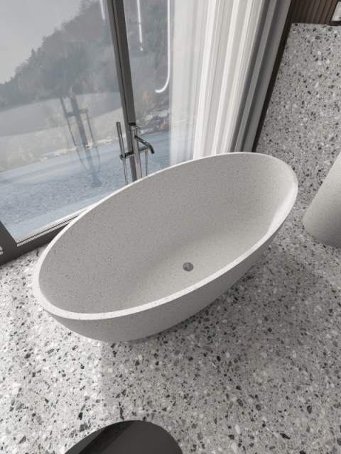 MY008 Artificial Stone Bathtubs Stone Terrazzo Molding Bathtub