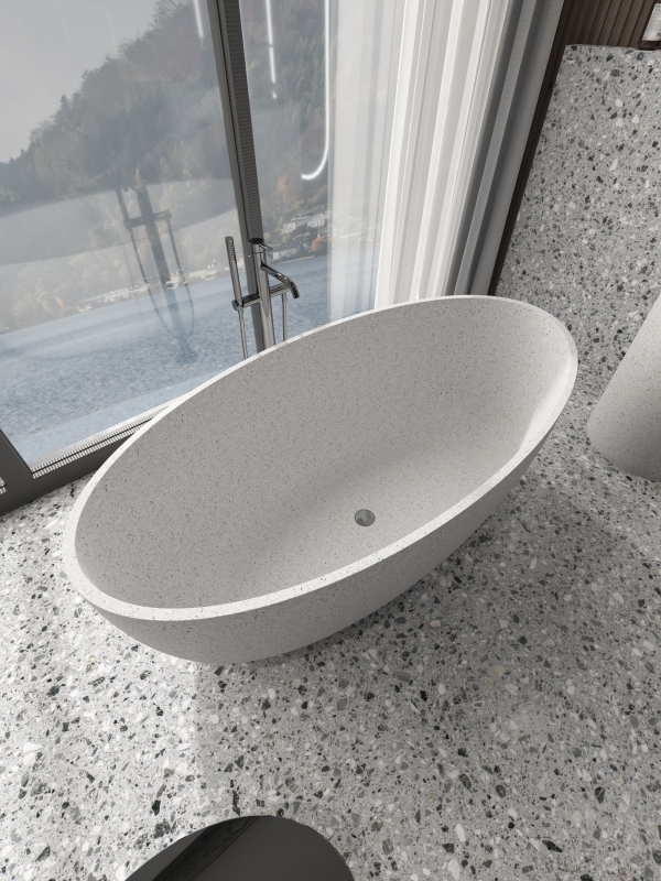 MY008 Artificial Stone Bathtubs Stone Terrazzo Molding Bathtub