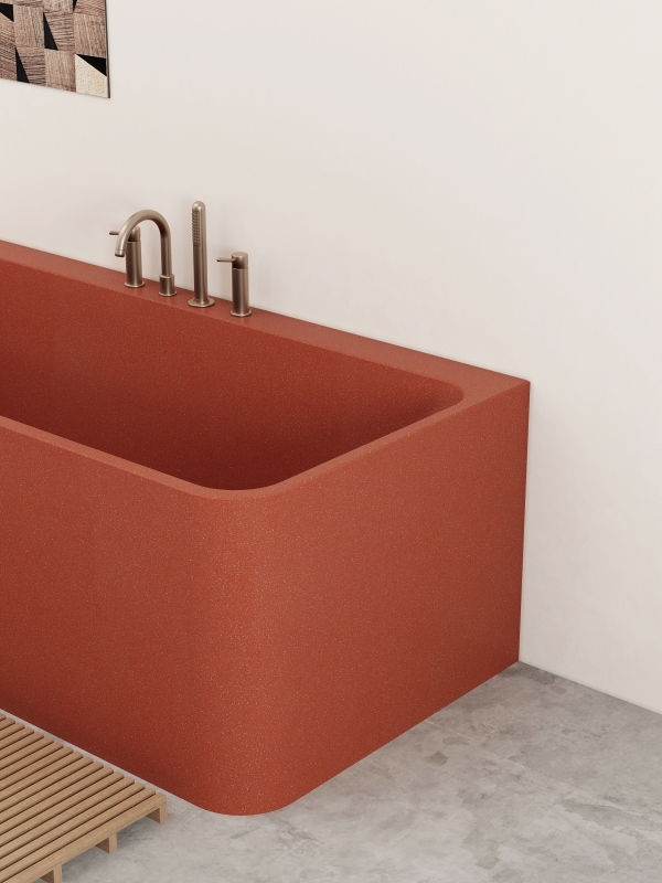 MY004 Cement Base Terrazzo Stone Bathtubs 1600*800*600MM Bathtubs