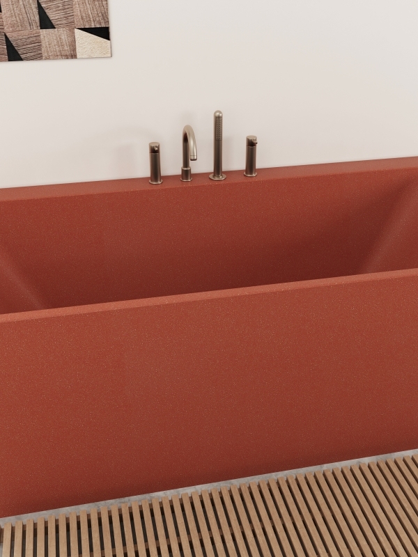 MY004 Cement Base Terrazzo Stone Bathtubs 1600*800*600MM Bathtubs