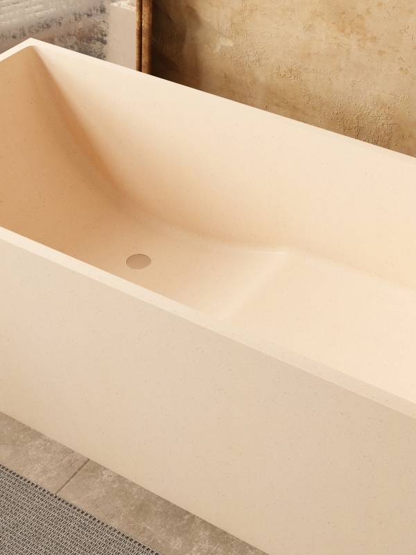 MY005 1600MM Bathtubs for Villa Cement Base Terrazzo Bathtubs