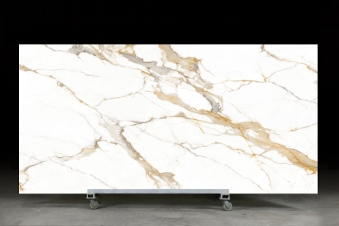 YS3D-003 3D Large Quartz Slab Natural Marble Look Quartz Slab for Vanity top
