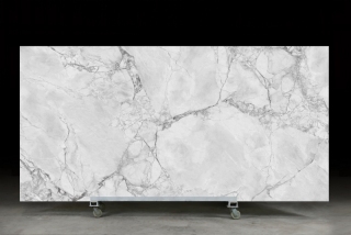 YS3D-016 Grey 3D Quartz Big Size Countertop Slab for Hotel Project