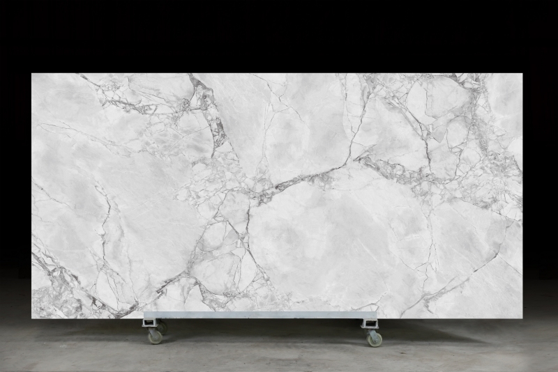 YS3D-016 Grey 3D Quartz Big Size Countertop Slab for Hotel Project