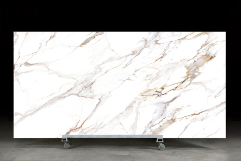 YS3D-050 White Quartz Slabs 3D Quartz Engineered Stone Finished Products Customization