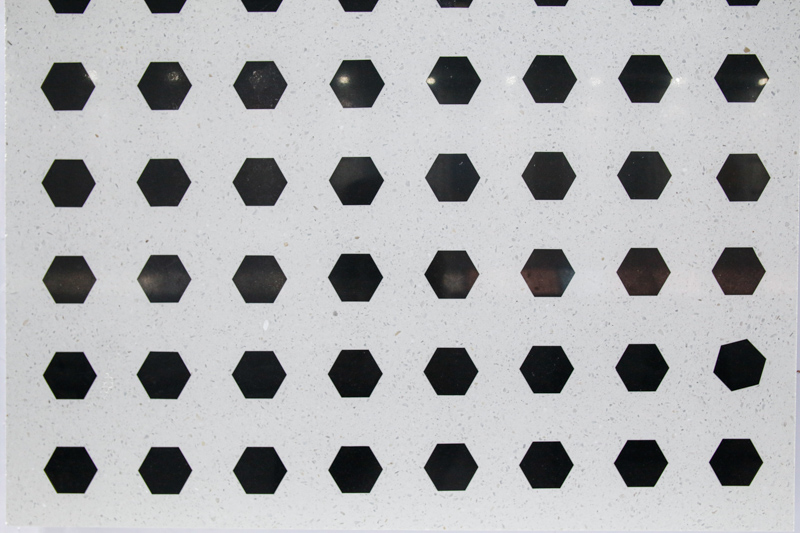 Abnormal Black Haxegon Pattern Art Terrazzo