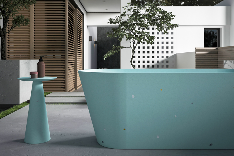 Villa Project Cozy Stylish Terrazzo Bathtub
