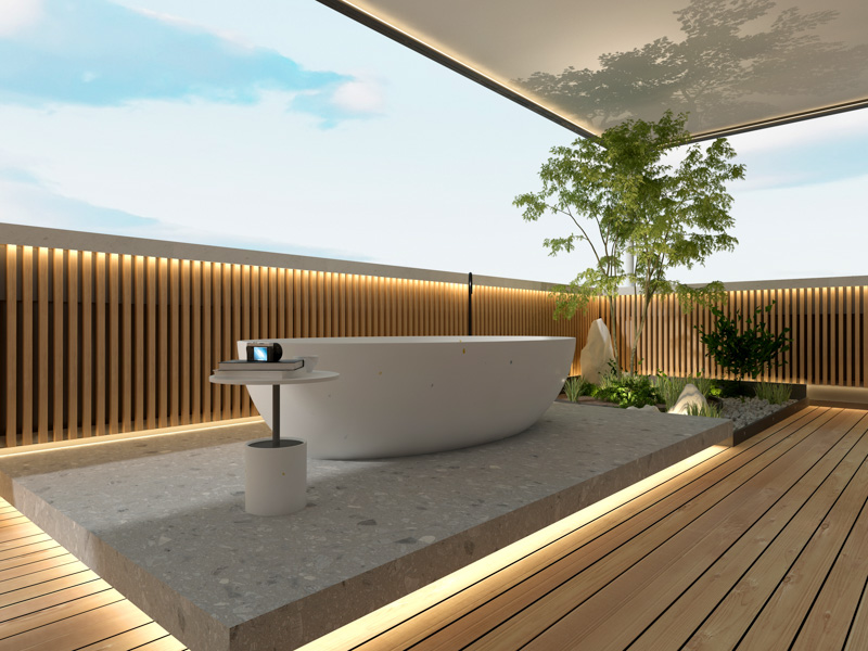 Китай Белая отдельностоящая ванна Терраццо Дом Дизайн, производитель