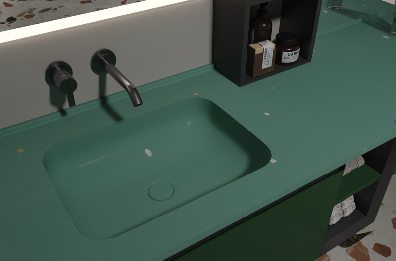 Terrazzo Cozy Home Texture Bath Sink And Bowl