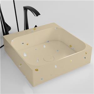 Handwaschbecken aus Terrazzo Art aus Beton