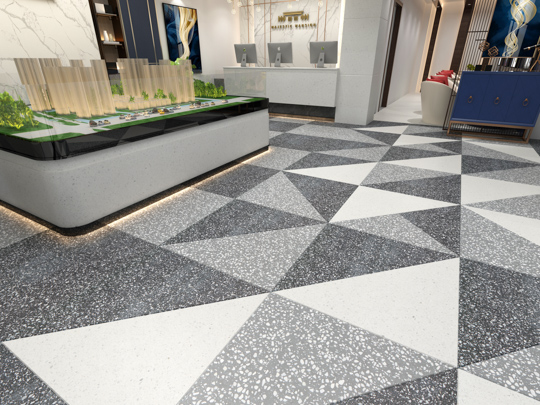 Precast Grey Commercial Terrazzo Flooring