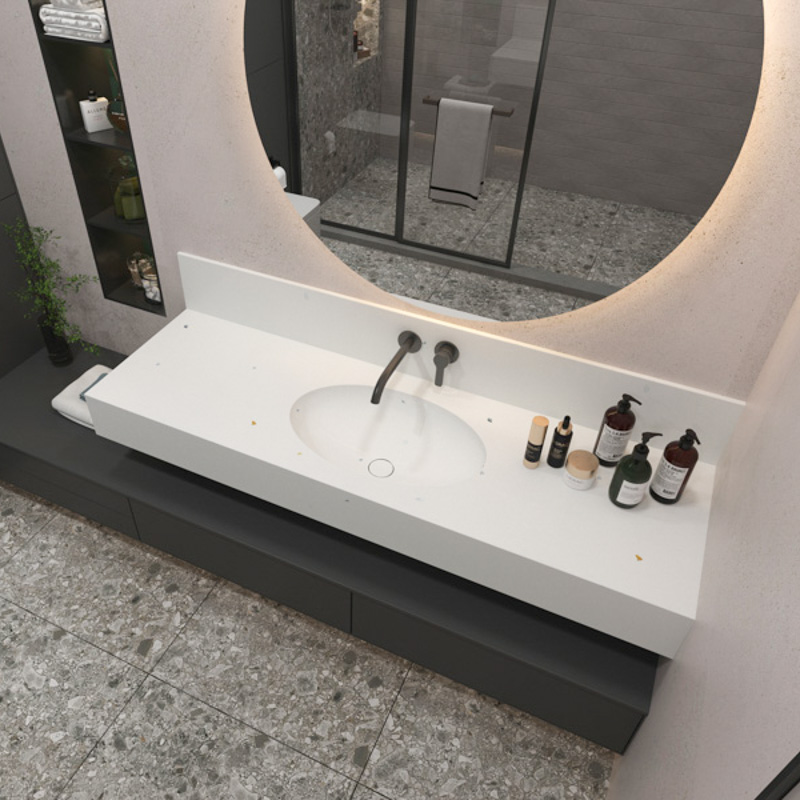 Green Constructed Terrazzo Style Sink And Bowl