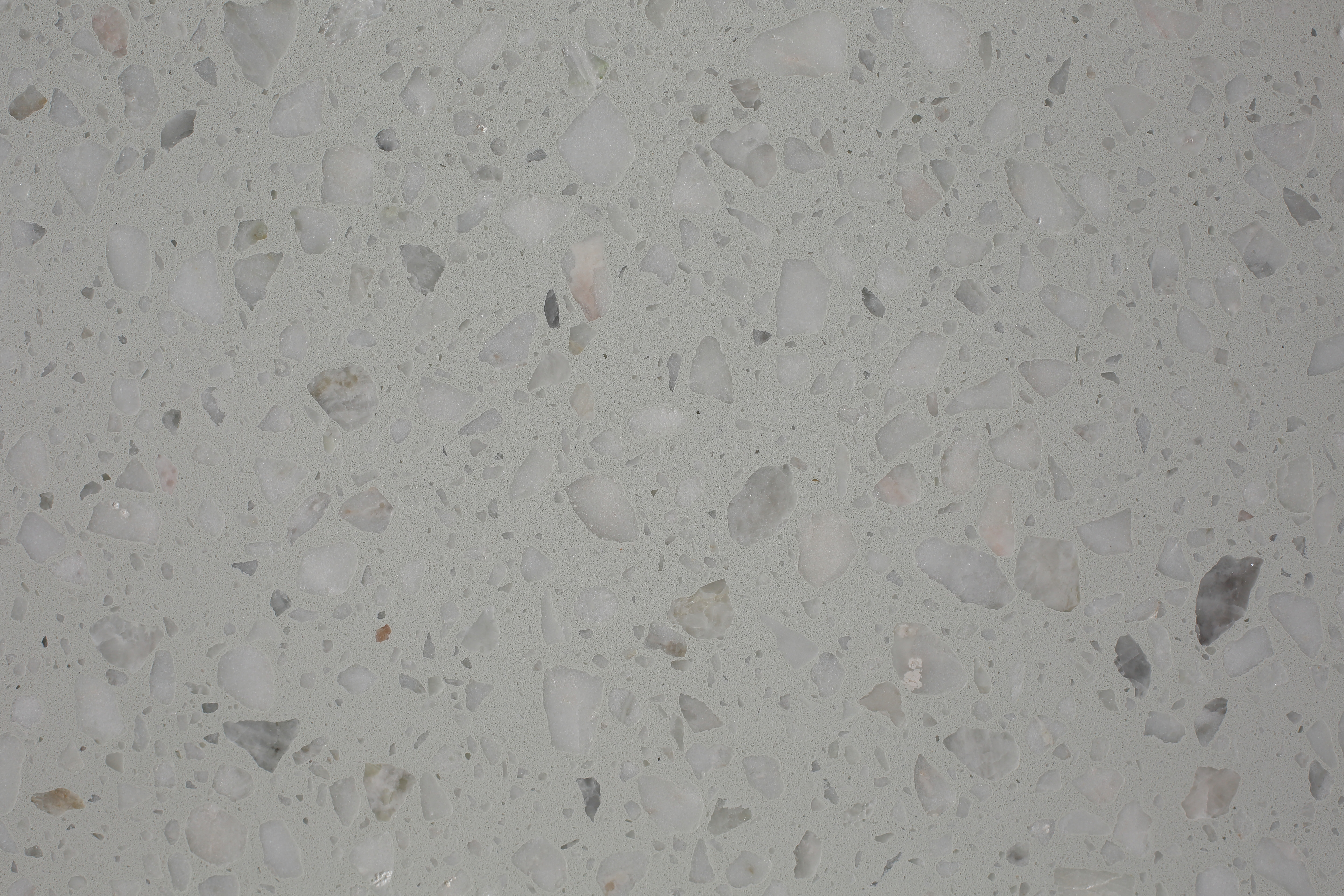 Matte Light grey Terrazzo Scattered Medium Particle Stone