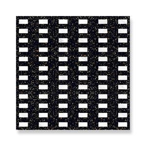 Villa Black Art Terrazzo com peças de mármore retângulo branco