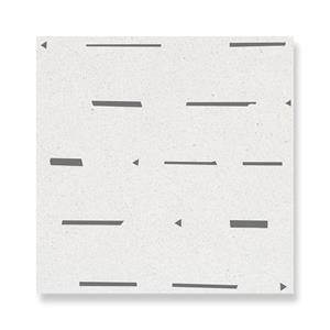 Terrazzo de arte branca com peças cinza azulejos de parede decoração de jardim