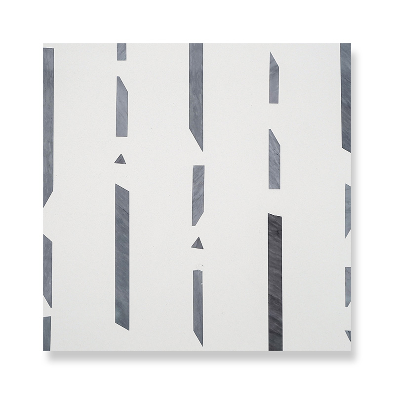 Grey Pieces Weißer Kunst-Terrazzo-Boden