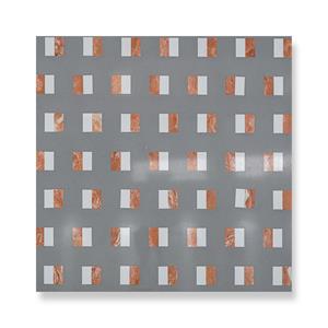 Aschenbecher aus grauem Kunst-Terrazzo mit verschmelzenden Farben