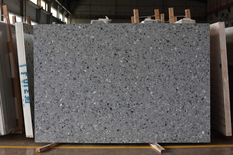 PXS1069 Grey Particles Cement Terrazzo Cut to Size Wall Panels