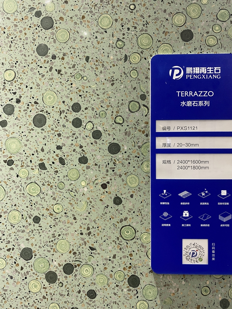 PXS1121 Latest Design Green Terrazzo without Resin for Outdoor & Indoor Decoration