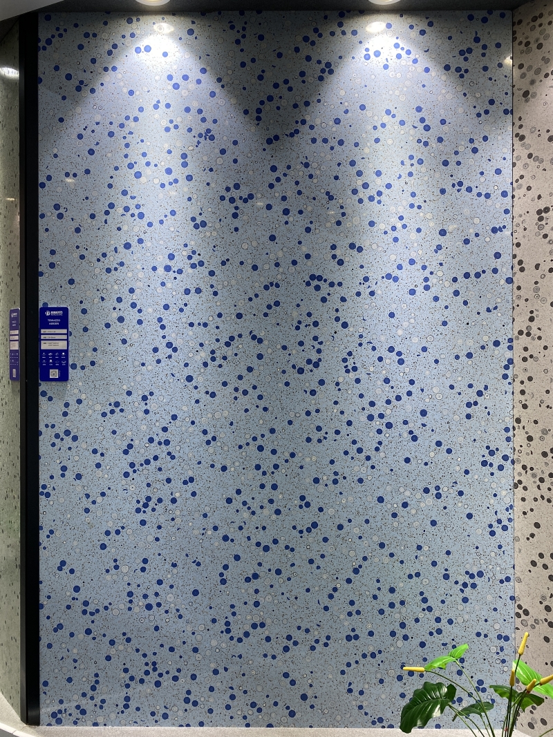 PXS1124 Blue Terrazzo Inorganic Terrazzo Exterior Wall and Flooring Tiles