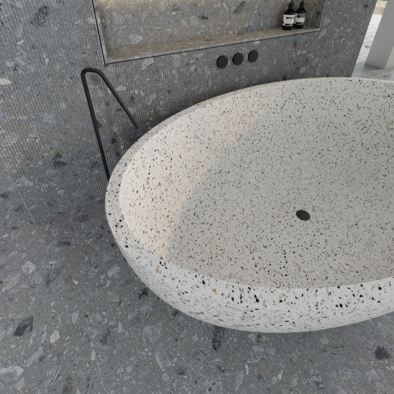 MY001 terrazzo bathtub