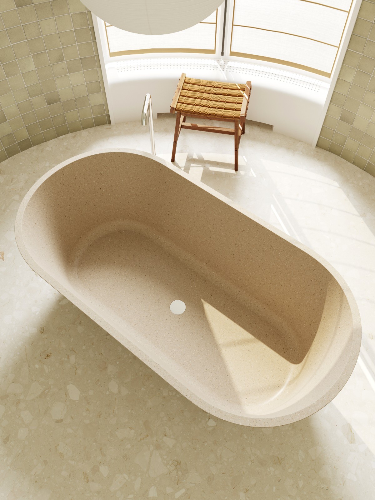 villa terrazzo bathtub