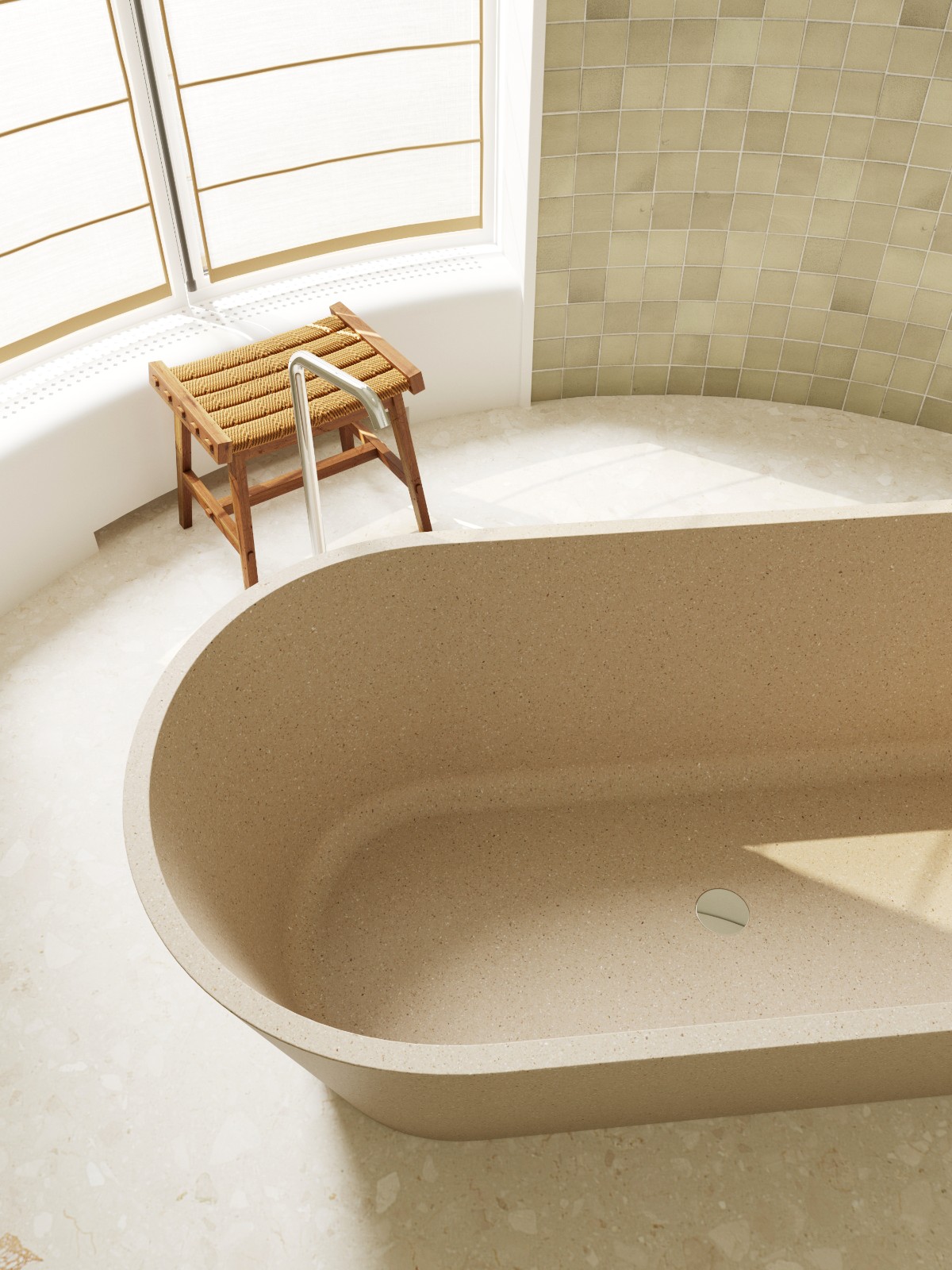 carving terrazzo bathtub