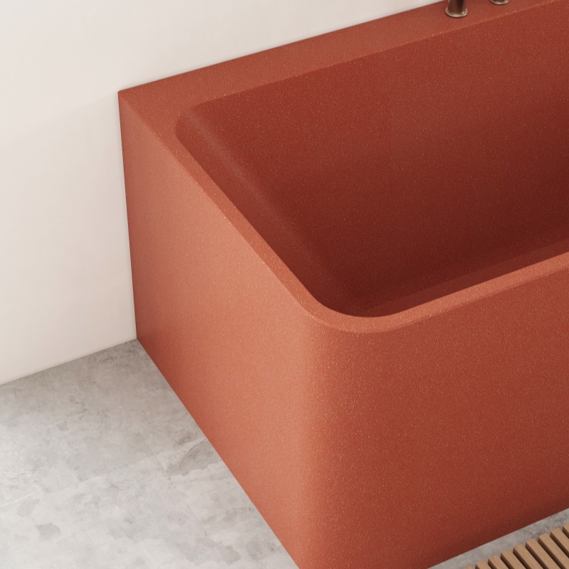 rectangle terrazzo bathtub