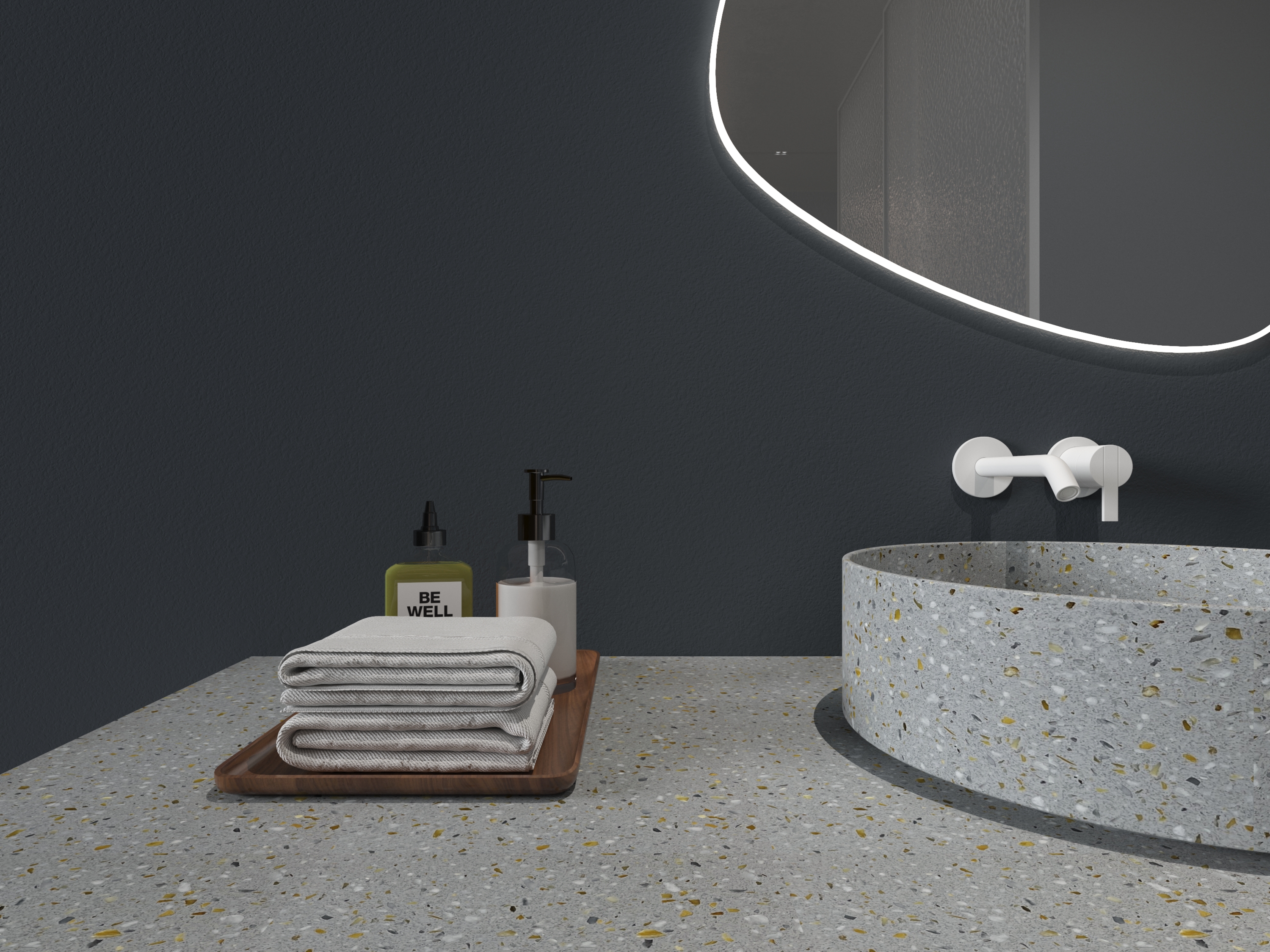 MX006 display terrazzo basin