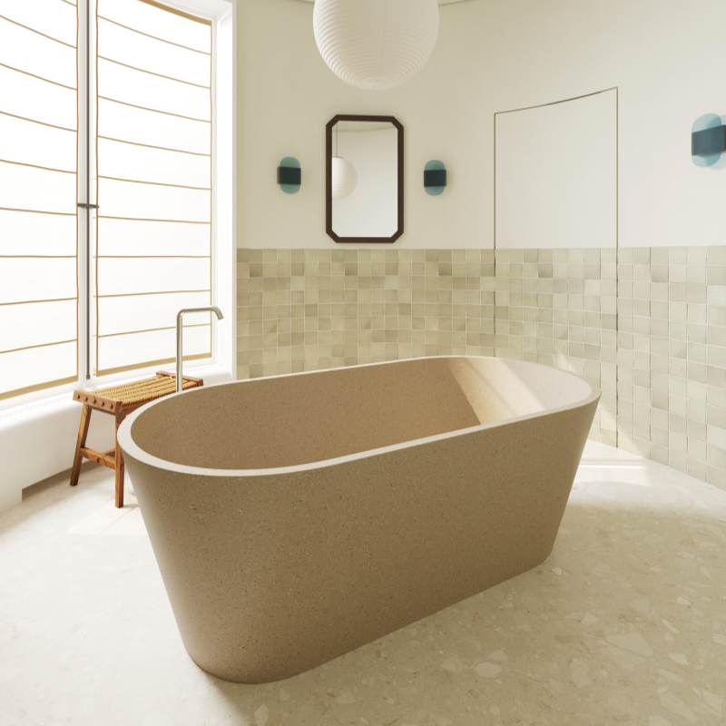 MY006 Villa Project Cozy Stylish Terrazzo Bathtub